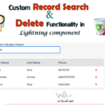 Custom record search and delete functionality in lightning component | create custom search functionality with add/delete row dynamically on click icon button in Salesforce lightning component