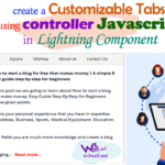 How to Create a Customizable Tabs for Salesforce Lightning Component Page Using Component Controller JavaScript | how to add/remove tabs in Salesforce lightning component