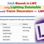 Retrieving data from Account using @wire Decorators in Lightning web Components with apex method and lightning datatable — LWC | how to fetch account records using @wire decorators in lwc