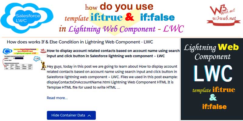 if and else condition in lwc -- w3web.net