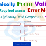 How to add dynamically form validation with required field error message in lightning-input field in Lightning Web Component – LWC | Create dynamically form validation for required field in lwc