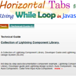 Create custom dynamically change horizontal tab function using while loop in javaScript | example how to dynamically change the tabs using Javascript function in Javascript/JQuery