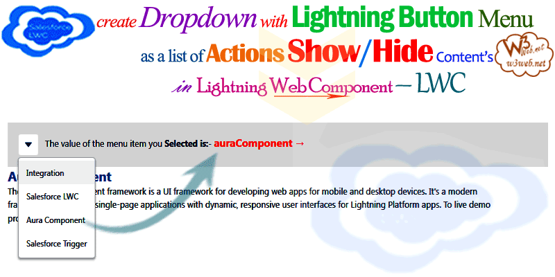 create button menu with custom dropdown in lwc -- w3web.net